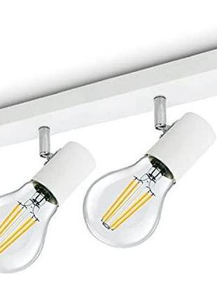 Поворотний 4-ламповий білий ретро стельовий світильник kyotech opper 60 w