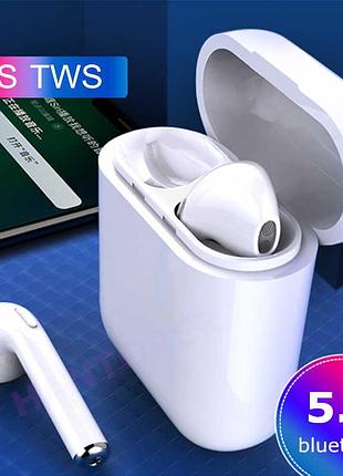 Беспроводные bluetooth наушники c power bank боксом tws i9s белые