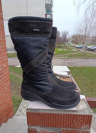 Комфортные зимние сапоги, дутики geox tex