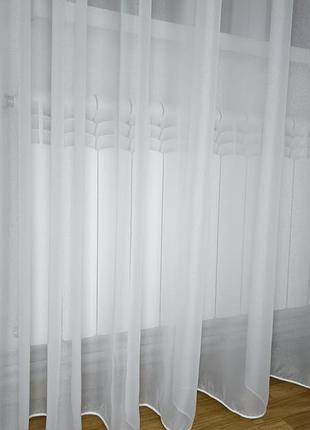 Тюль креп белый, однотонный тюль