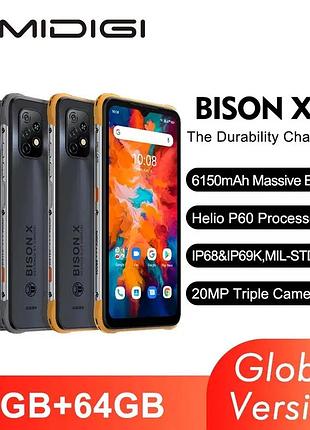 Новый, гарантия! защищенный смартфон umidigi bison x10 4/64gb black