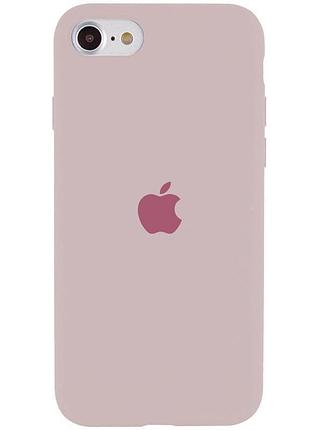 Чохол silicone case full protective (aa) для apple iphone se (2020) блакитний / blue сірий / lavender
