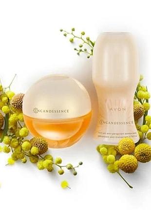 Avon incandessence, парфумна вода для жінок від ейвон 50 мл та кульковий дезодорант 50мл
