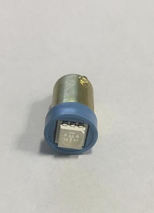Світлодіодна лампа т4w 1 smd 5050 синя , 12v, ba9s, led