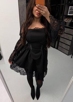 Сукня жіноча з ажурним гіпюром