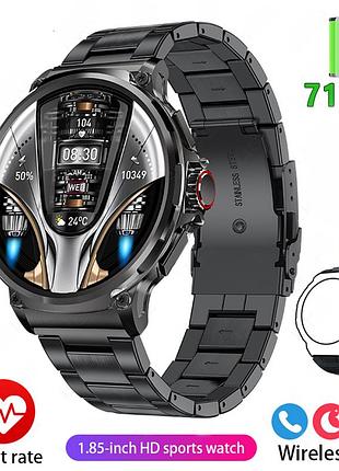 Смарт годинник чоловічий спортивний акумулятор 710 мач високоякісний сплав корпусу 1,85", ultra hd