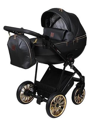 Детская коляска 2 в 1 angelina kapris luxury чёрная color 14