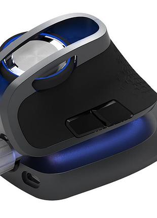 Мышь компьютерная delux m618x эргономическая вертикальная проводная черный