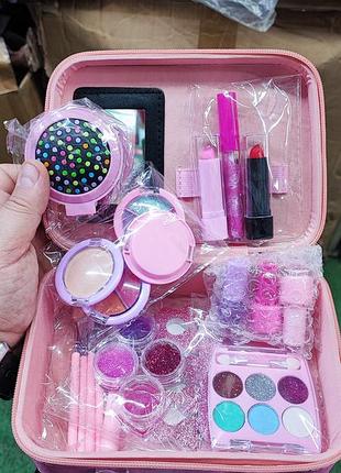 Детская косметика в сумочке 25 предметов в косметичке лаки тени помада блеск для губ типсы