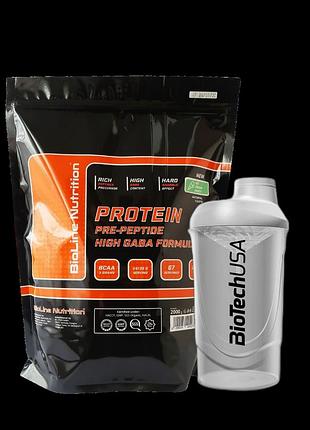 Сывороточный протеин tm bioline 2кг + шейкер мороженое, дой-пак