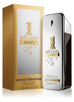 Оригинал paco rabanne 1 million lucky 100мл мужской парфюм (пако рабан уан миллион лаки) 100