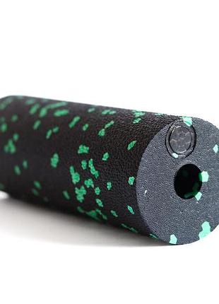 Массажный ролик мини (валик, роллер) гладкий мфр, 15х5,3 см зеленый