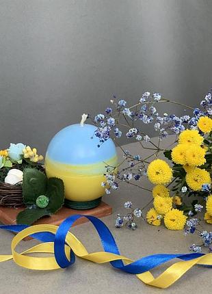 Свеча в форме шара на подставке с гнездом