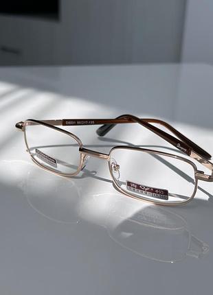 Очки для чтения в металлической оправе со стеклянными линзами +2.75