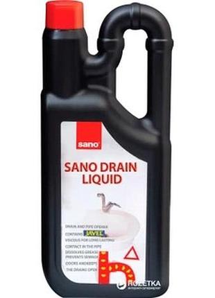 Средство для очистки водостоков sano drain liquid 1 л (117916)