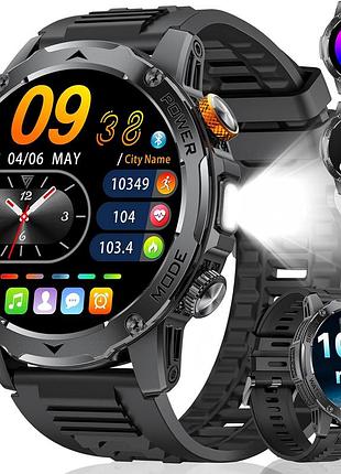 Чоловічий смарт-годиник з ємністю акумулятора 1000 маг, зі світлодіодним фонариком для android ios