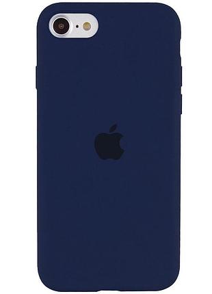 Чохол silicone case full protective (aa) для apple iphone se (2020) блакитний / blue темний синій / midnight blue