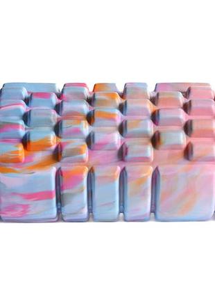 Массажный ролик standard разноцветный (валик, роллер) мфр, 33 см голубой