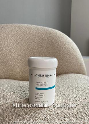 Розлив увлажняющий дневной крем christina hydrating day cream green apple+vitamin e 55,25,15 мл 55