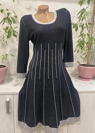 Ефектна натуральна лаконічна міді сукня