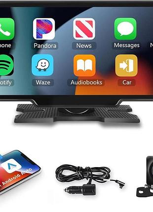 Автомобильный монитор jmcq 10.26 дюйма 4k с поддержкой carplay и android auto, мультимедийный плеер