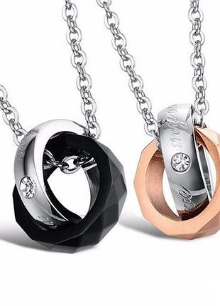 Парные кулоны с гравировкой из нержавеющей медицинской стали pp-011