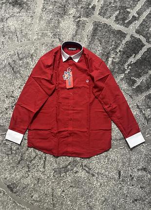 Дитяча сорочка червона, фіолетова нова