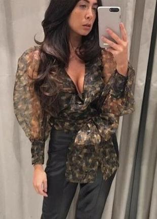 Блуза zara ,блуза органза zara