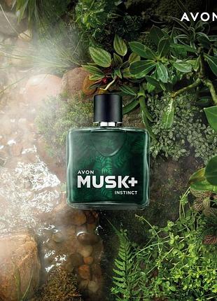 Мужская туалетна вода musk + instinct avon, 75 мл ( муск инстинкт )