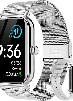 Смарт-годинник lady watch для жінок з пульсометром, дзвінками та фітнес-функціями для android та ios