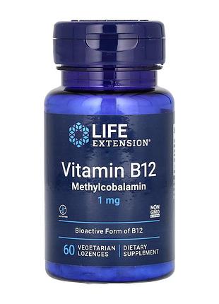 Vitamen b12 methylcobalamin, life extension, витамин b12, метилкобаламин, 1 мг, 60 пастилок