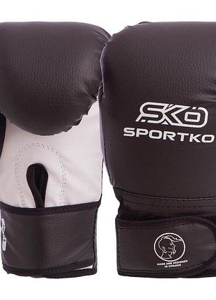 Перчатки боксерские sportko 10 oz черный