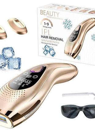 Фотоэпилятор ipl 999999 вспышек с 9 уровнями интенсивности и функцией ледяного охлаждения