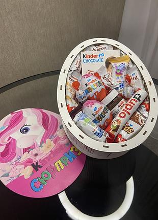 Подарунковий kinder box “єдиноріжка” — чарівний сюрприз для маленької принцеси!