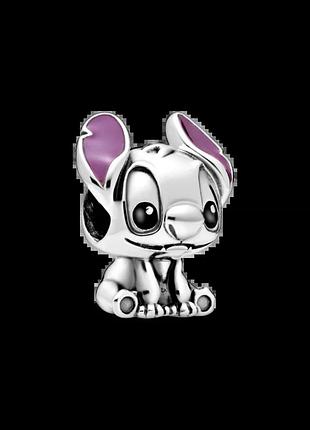 Серебряный шарм pandora «стич из м/ф «лило и стич» серебряная бусина пандора stitch lilo розовый пурпурный фиолетовый 798844c01