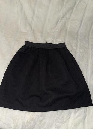Жіноча спідниця сонце-кльош reserved розмір 34 xs чорна