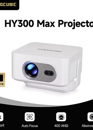 Проектор magcubic hy300max android 14 с автофокусом, 8k, 400ansi, wifi 6,full hd 720p, домашний кинотеатр