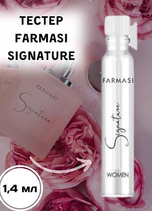 Тестер женской парфюмерной воды farmasi signature 1,4 мл