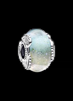 Срібна намистина pandora «різнокольорове муранське скло та вигнуте пірʼячко» 792577c00