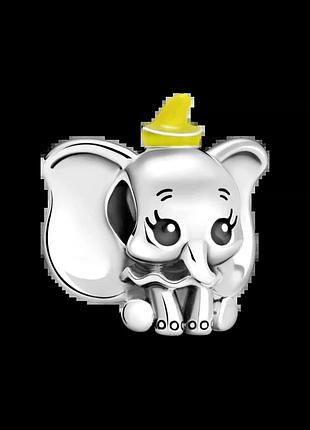 Срібний шарм pandora «дамбо» disney срібна намистина пандора слоненя dumbo дісней 799392c01