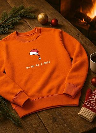 Новогодний зимний теплый свитшот merry christmas