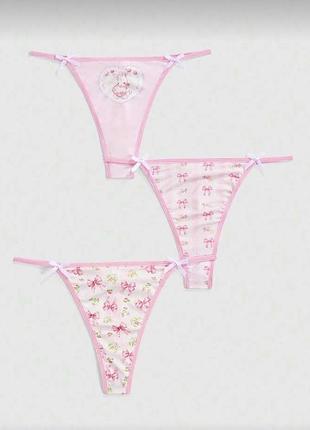 Набір трусиків з бантиками рожеві лоліта