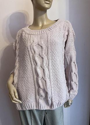 Пудровый теплый свитер / s / brend new look