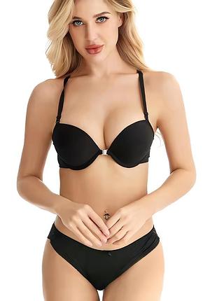 Женский комплект нижнего белья "бабочка" s черный