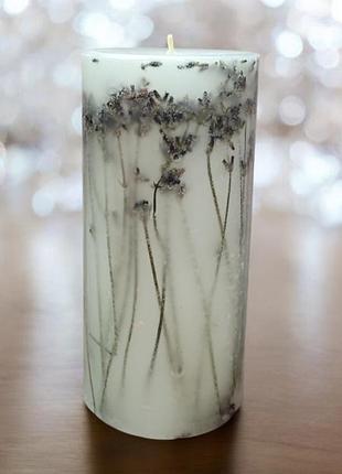 Свеча "лавандовое спокойствие" - 14*6,5 см, 50 часов горение, с ароматом бабл-гам