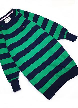 Свитшот коттоновый в зеленую черную полоску