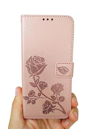 Чохол книжка з візерунком для samsung а31 чохол книжка на самсунг а31(sm-a315) пудра