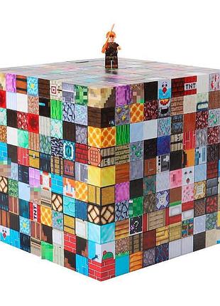 Дитячий магнітний конструктор 60 шт майнкрафт блоки / minecraft