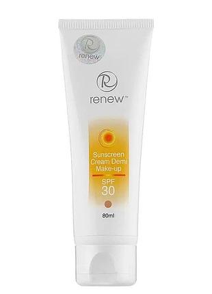 Солнцезащитный тональный крем renew spf-30 sunscreen cream spf-30 demi make up
