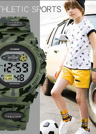 Годинник дитячий підлітковий synoke, підсвічування, водонепроникність, будильник